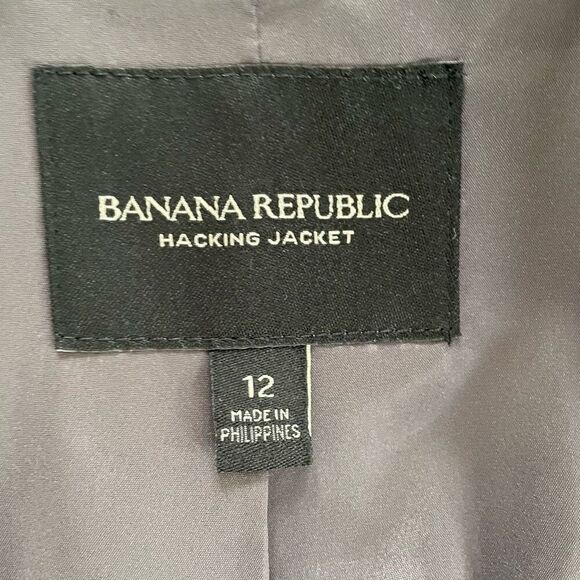 Banana Republic Wool H*cking Jacket Grey Tweed Blazer $170 12 - Picture 10 of 12